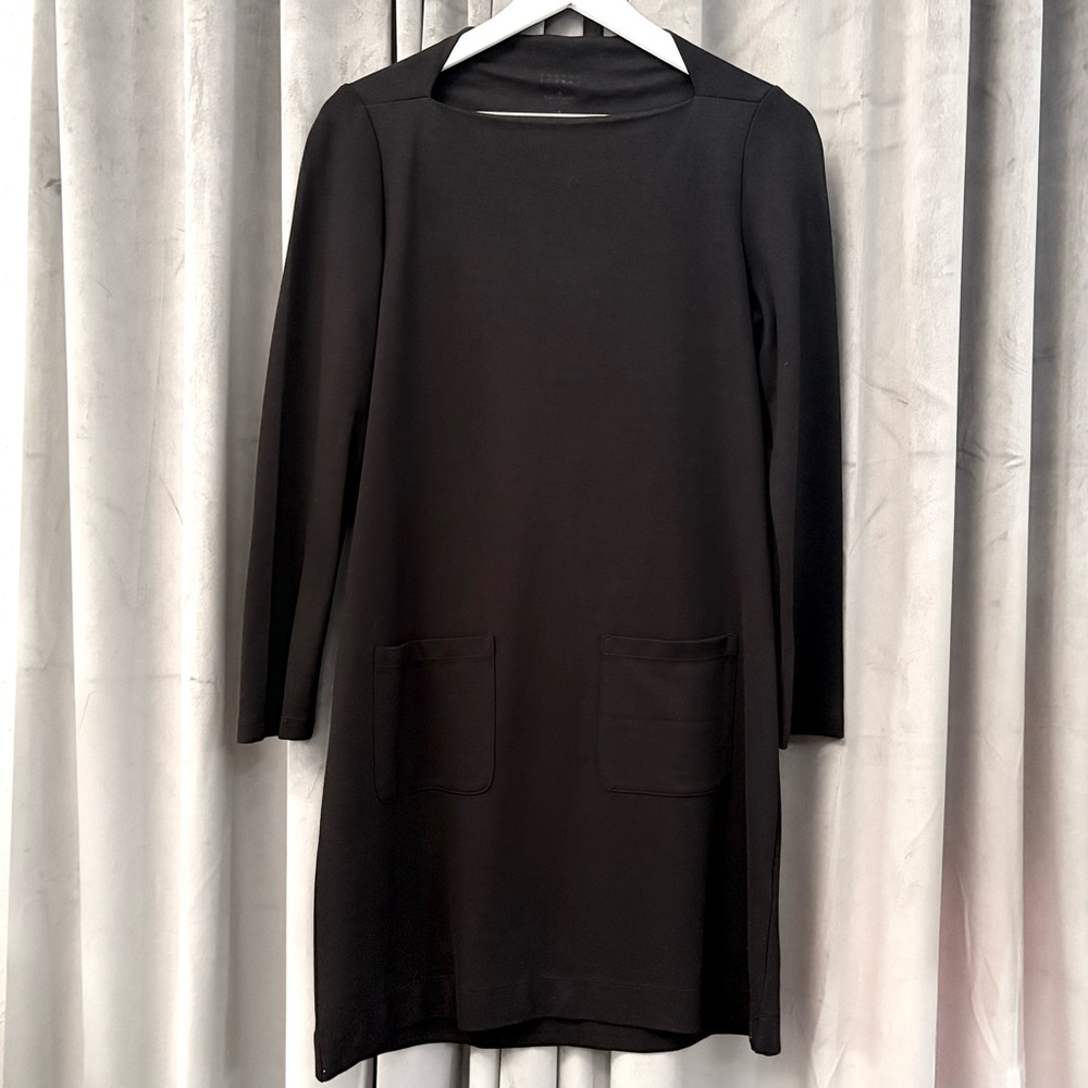 Kate Spade Broome Street Black Ponte Knit Shift Dress | Small
